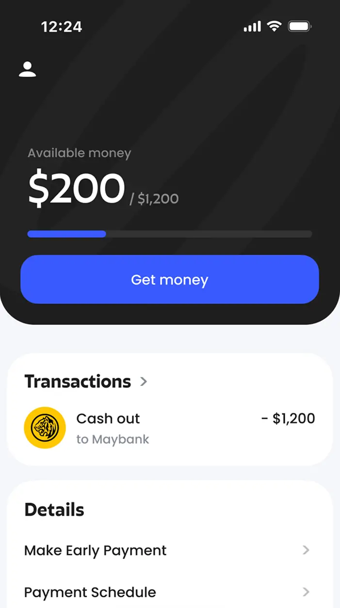 Get cash